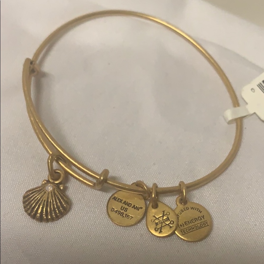 Alex and Ani sea shell II gold bracelet NWT